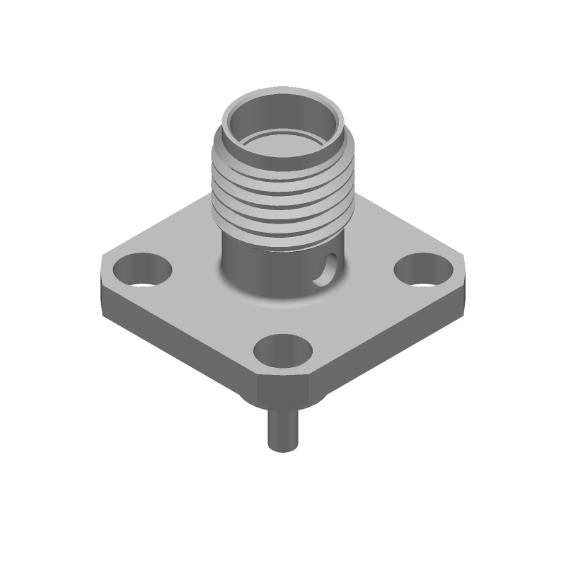 SMA RF Connector, 18GHz, 50 Ohm, Solder, Straight, Panel Mount