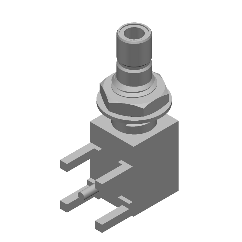 SMB RF Connector, 6GHz, 50R, Solder RA, Thru-Hole, Gold