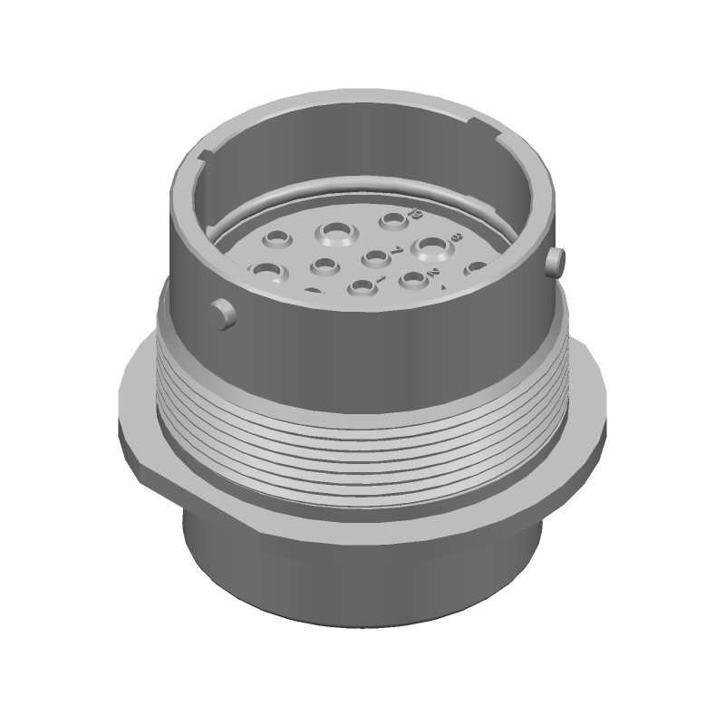 19 Pos Circular Connector, Crimp, Straight, IP67, -55°C to 125°C