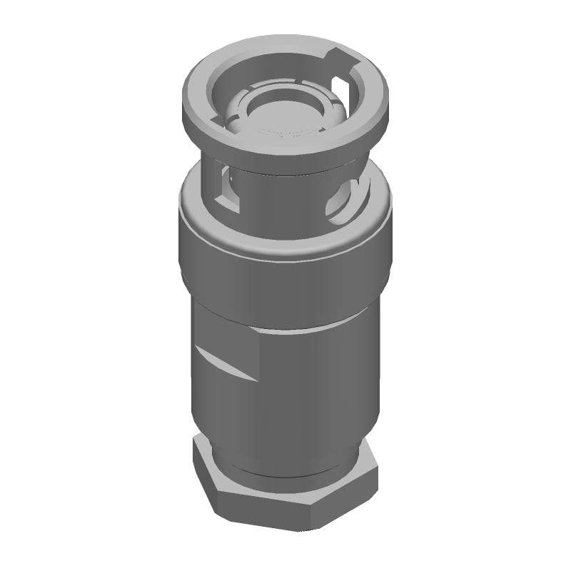 RF Coax Connector, 4GHz, 50 Ohm, Male, Straight, Cable Mount, Gold/Nickel