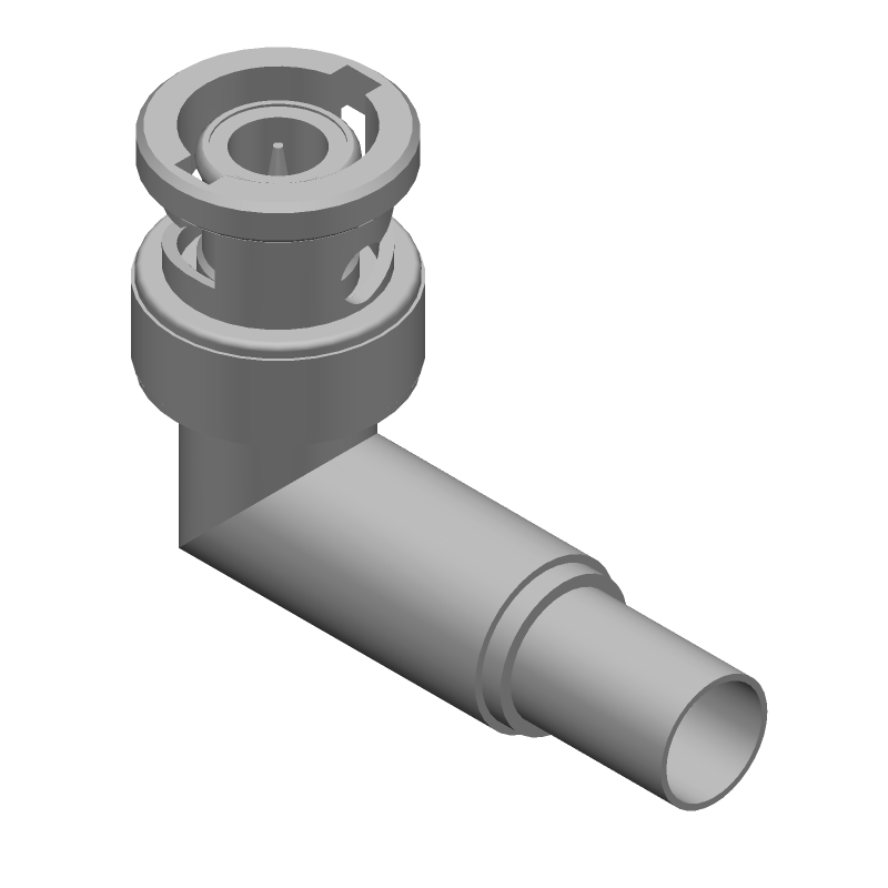 RF Coaxial Connector, BNC, Male, 4GHz, 50 Ohm, Crimp, RA