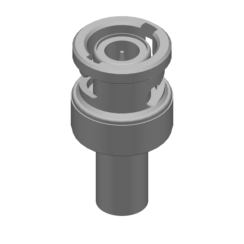BNC RF Connector, 4GHz, 50 Ohm, Crimp, Straight, Cable Mount, Male