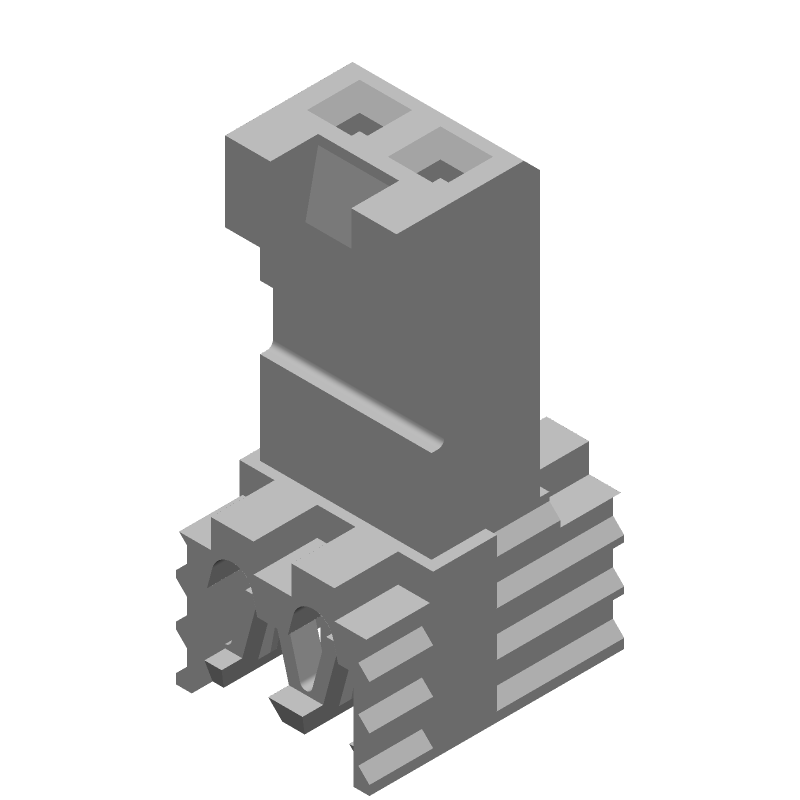 Conn Housing RCP 2 POS 2.54mm Crimp ST Cable Mount Tube