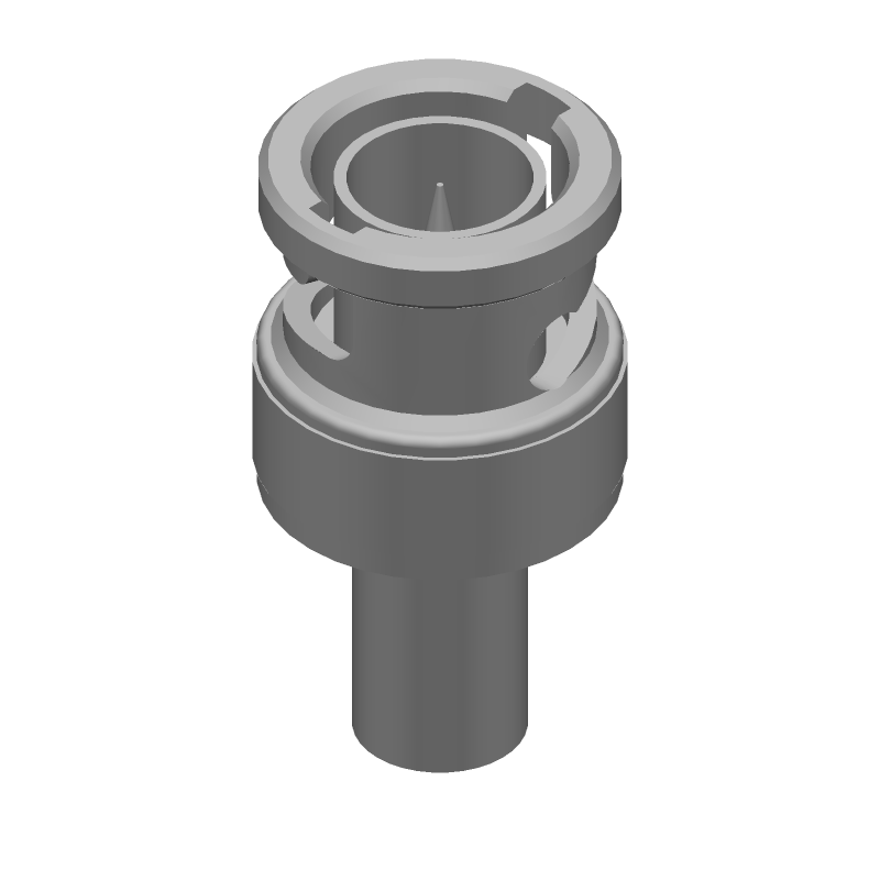 BNC RF Connector, 2GHz, 75 Ohm, Crimp, Straight, Gold Contact