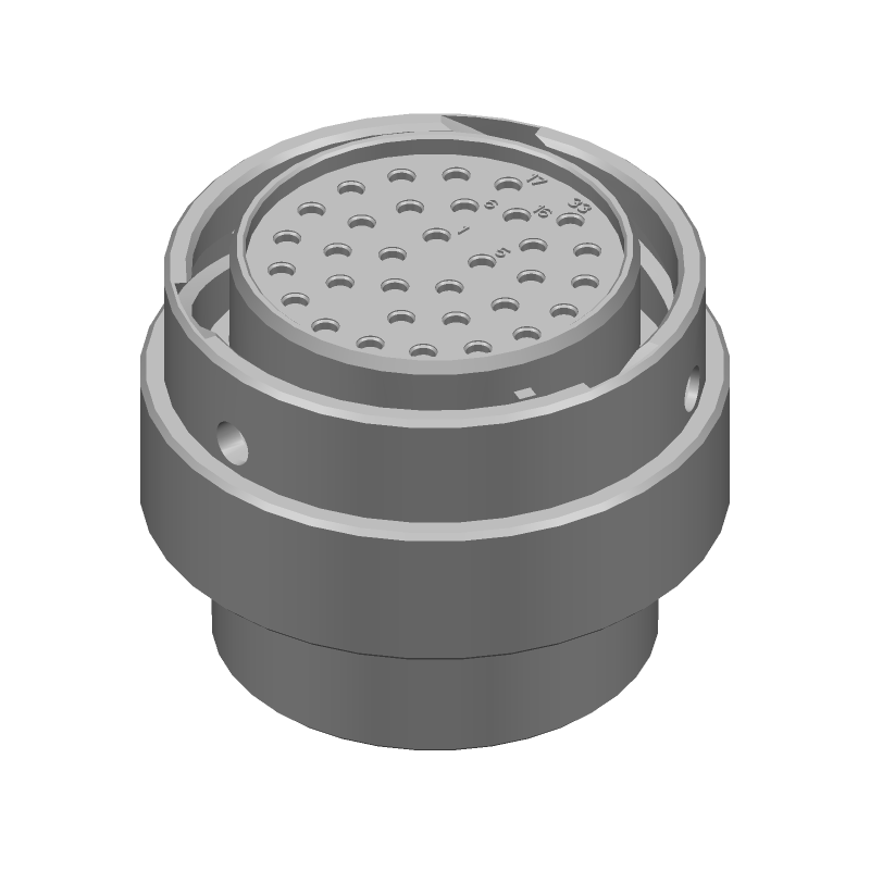 Conn Circular SKT 33 POS Crimp ST Cable Mount 33 Terminal 1 Port Automotive Package