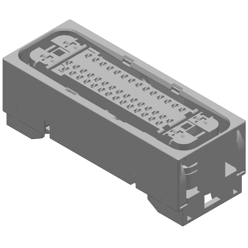 47 Pos 3 Row PBT Wire Housing, Black, UL94 HB