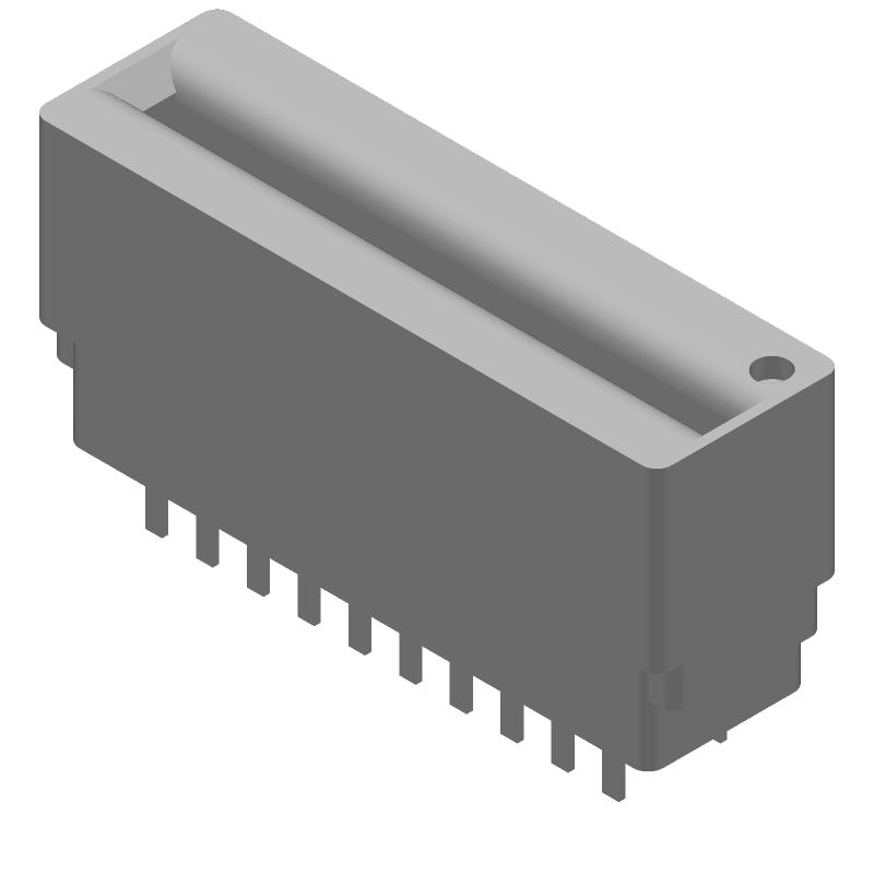 Card Edge Connector, 20 Pos, 2.54mm Pitch, Press Fit, Straight