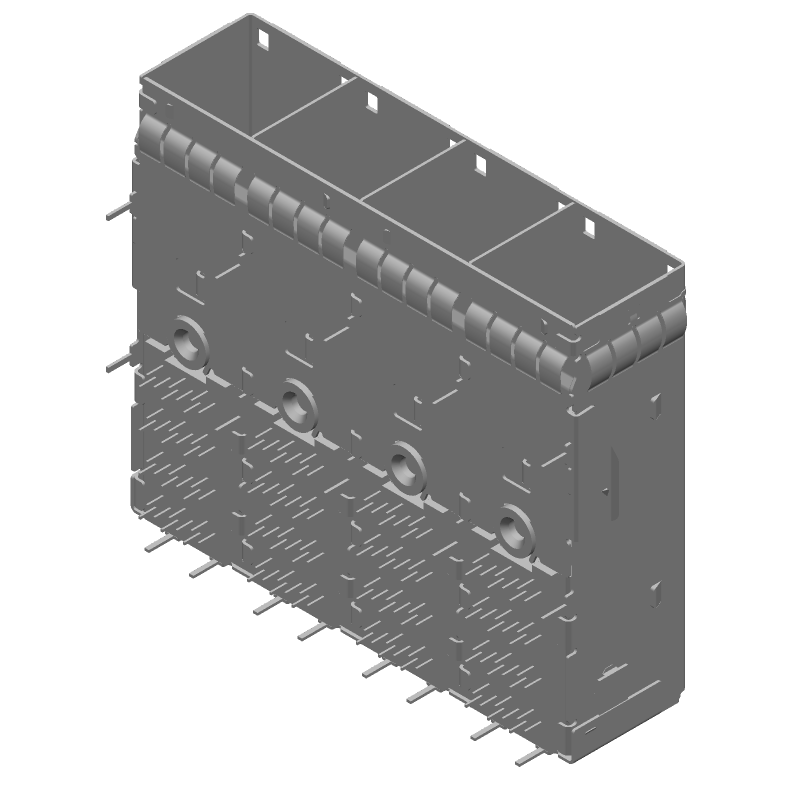 Right Angle 4-Port 144 Pos Female Connector