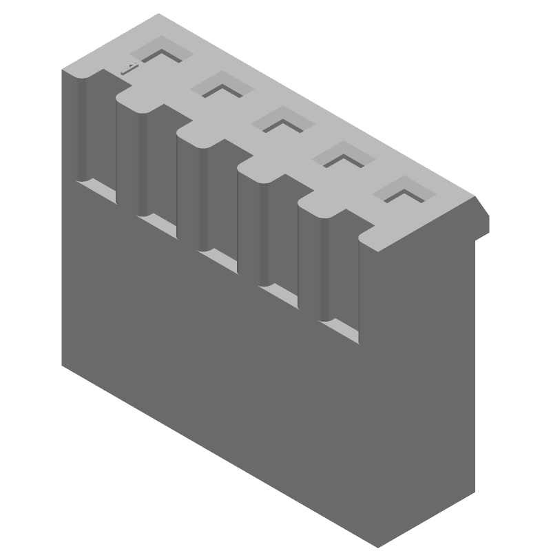 5 Pos Wire Housing, 6.5A, 250V, 3.96mm Pitch, Crimp, ST