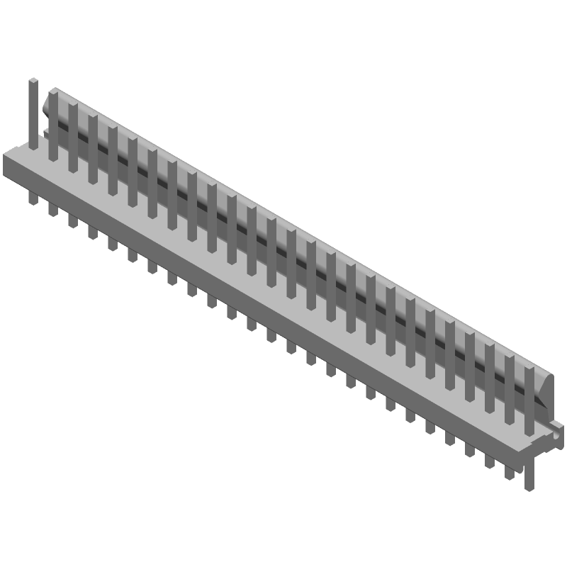 26 Pos 2.54mm Pitch Vertical Header, 5A, Gold Plated