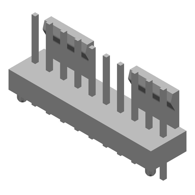 10 Pos 2.54mm Wire-to-Board Header, Straight, Solder, 5A, Tin