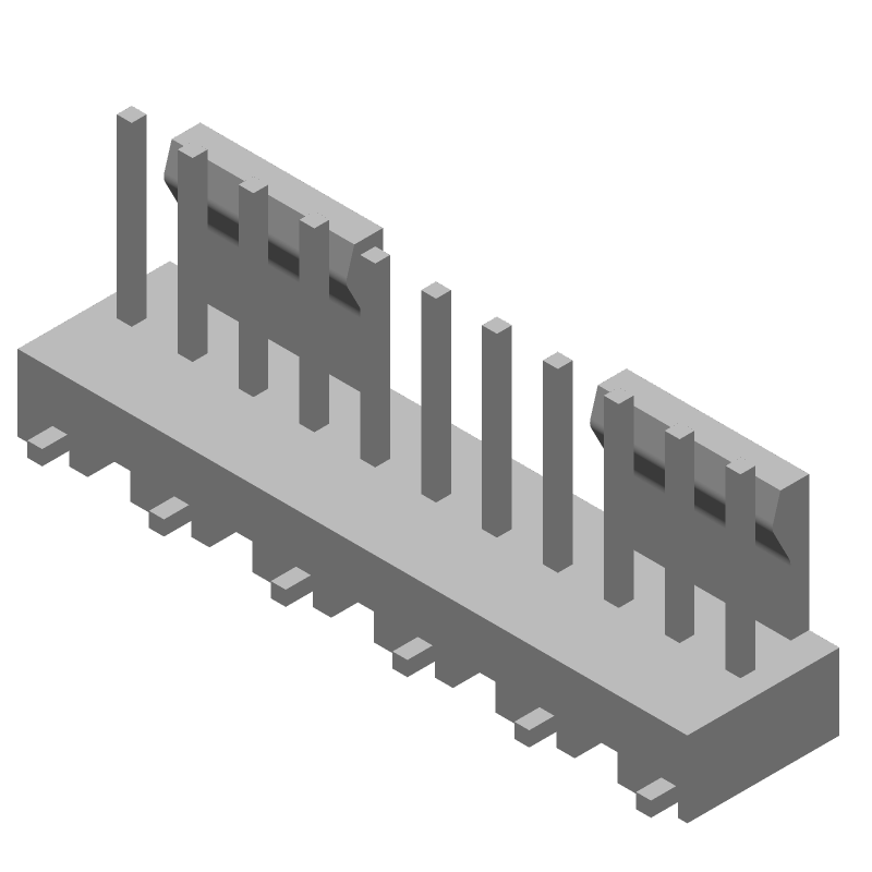 11 Pos Wire-to-Board Header, 2.54mm Pitch, 5A, SMD