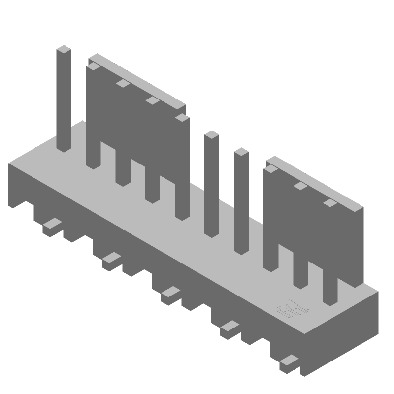 10 Pos 2.54mm Pitch Wire-to-Board Header, Male Pin, SMD