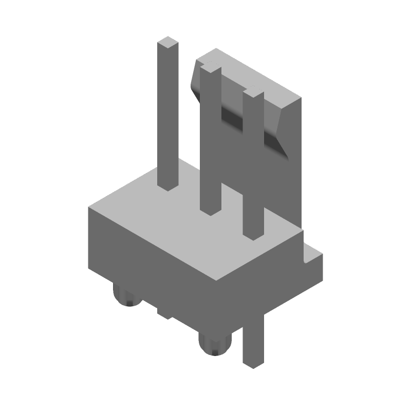 3 Pos 2.54mm Wire-to-Board Header, Male Pin, Solder, Thru-Hole