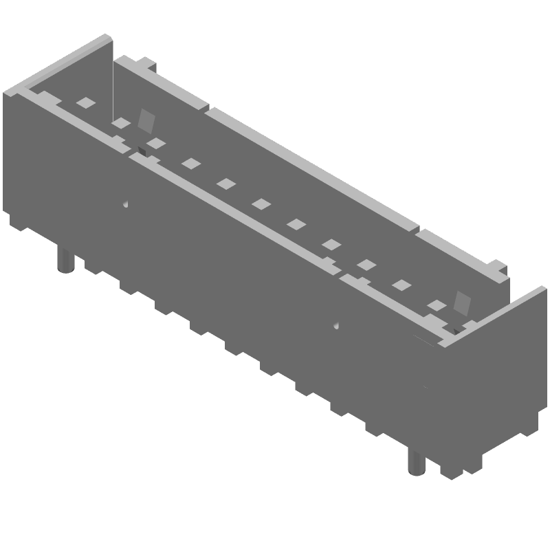 12 Pos 3.96mm Shrouded Header, Male, Solder, Thru-Hole, 7A, 600V
