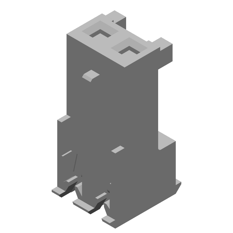 2 Pos 7A 600V Wire-to-Board IDC Power Connector, Female, 18AWG, Orange