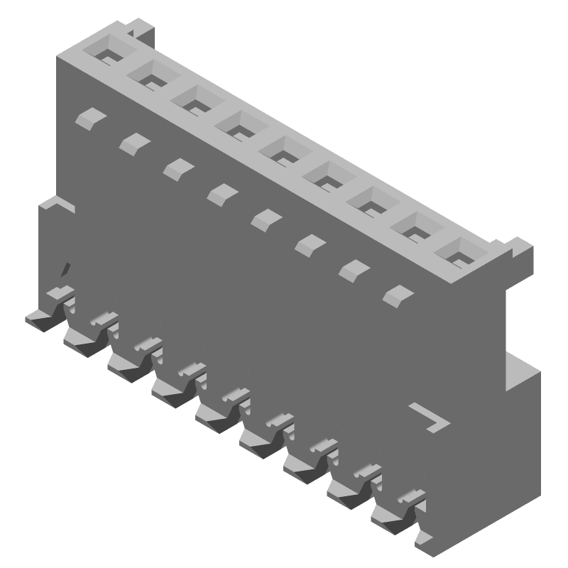 9 Pos 2.54mm Pitch Female Socket Connector, 5A, IDC, Red