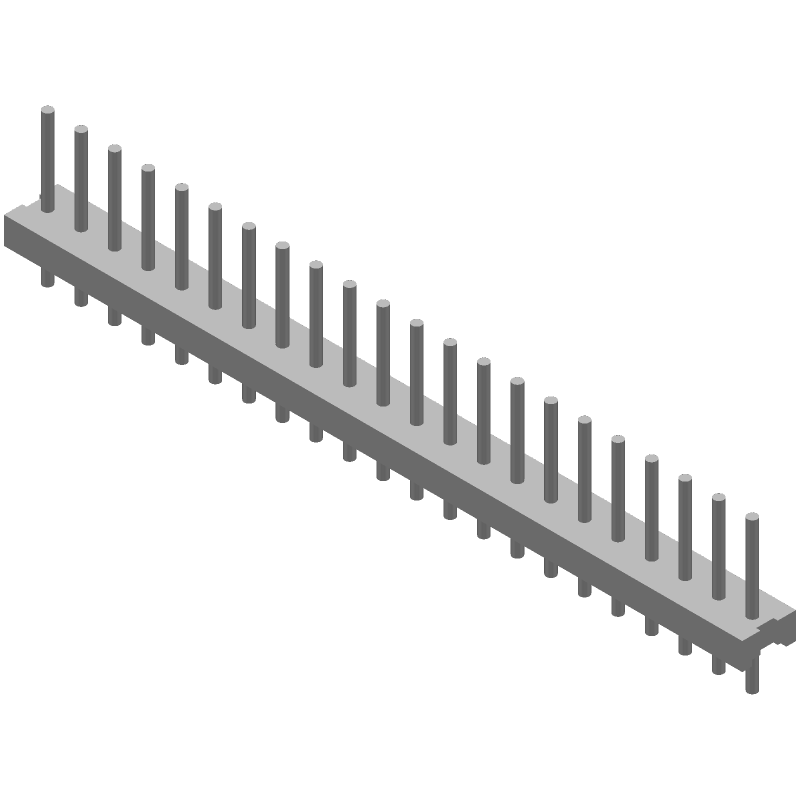 22 Pos 3.96mm Unshrouded Header, Male, Solder, Thru-Hole