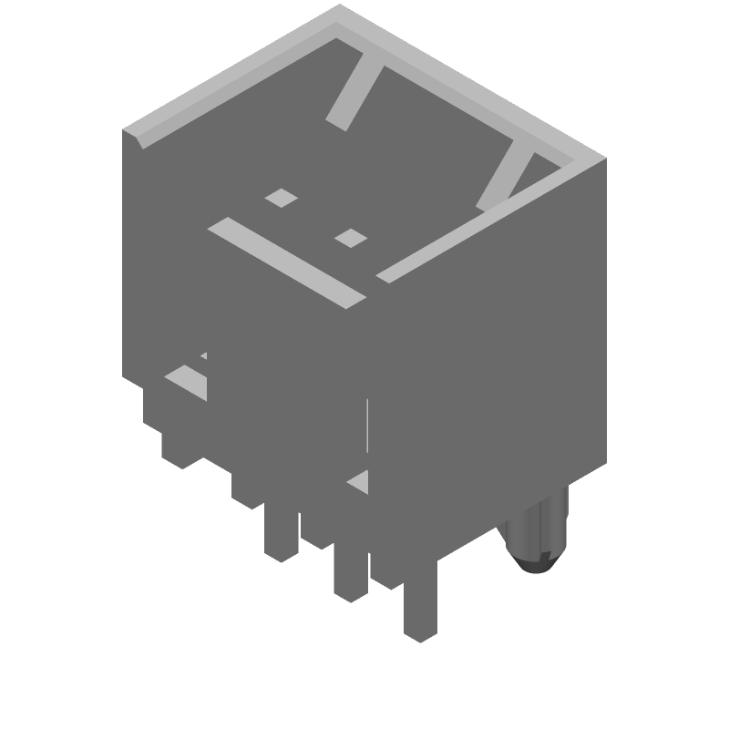 3 Pos 2.54mm Shrouded Header, Male, Gold, 5A, 250V, Thru-Hole