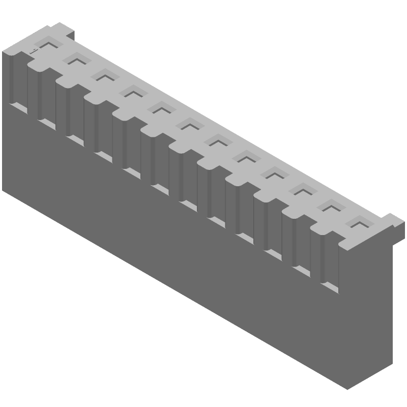 12 Pos 3.96mm Crimp Wire Housing, Female Socket, Straight