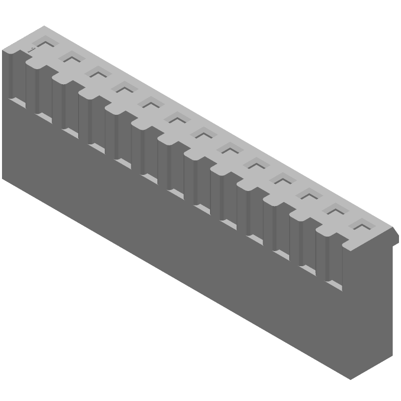 13 Pos Wire Housing, 3.96mm Pitch, Crimp, Cable Mount