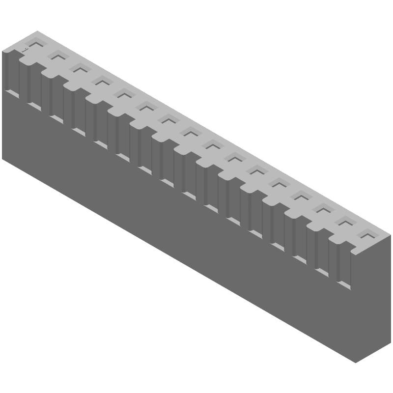 16 Pos Wire Housing, 6.5A, 250V AC, Crimp, Female Socket