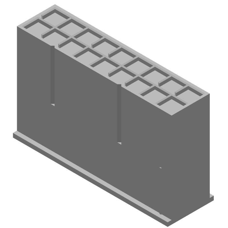 18 Pos Wire-to-Wire Plug, Male Pin, 4.2mm Pitch, UL94 V-2
