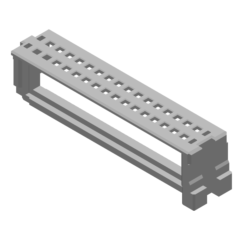 32 Pos Wire-to-Wire IDC Connector Holder, White, 2A, UL94 V-0
