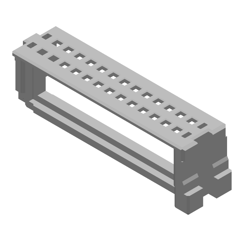 26 Pos Female Wire-to-Wire IDC Connector Holder, White, 2A, 105°C