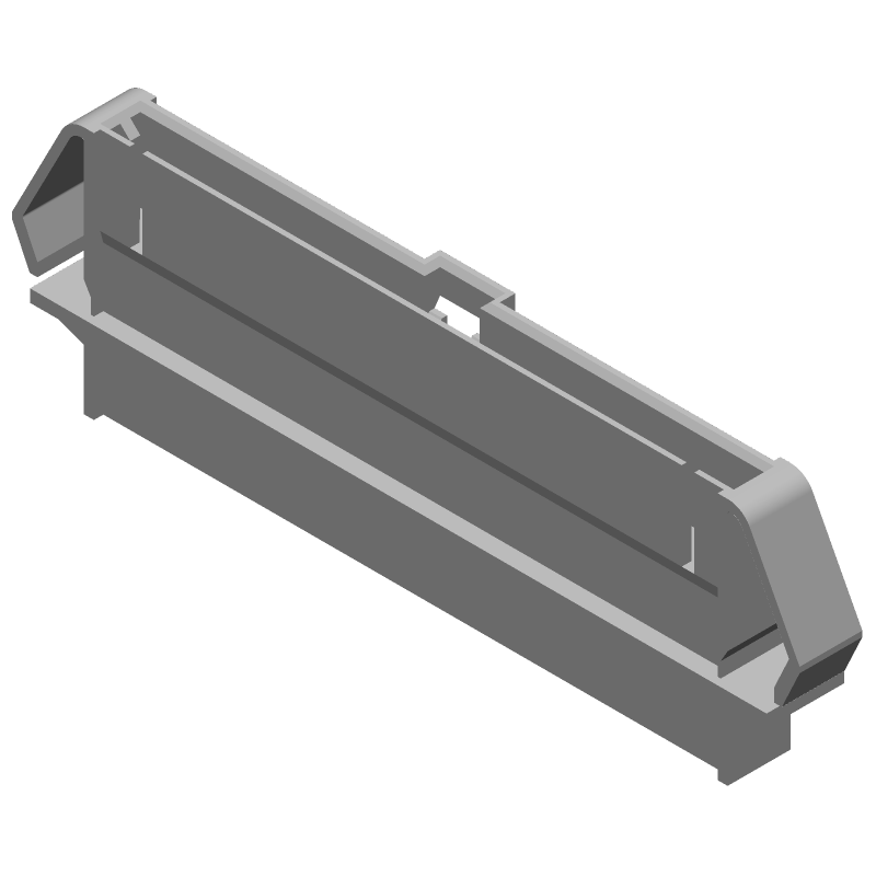 24 Pos Black Connector Shroud, 3A, UL94 V-0, Cable Mount