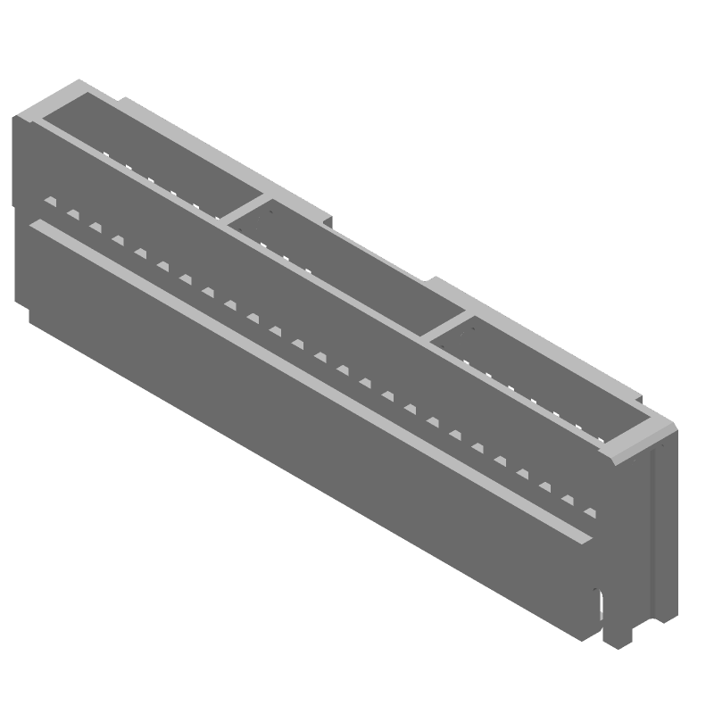 50 Pos Black Connector Shroud, 2.54mm Pitch, 3A