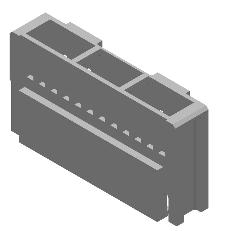 24 Pos Black Connector Shroud, 3A, 2.54mm Pitch