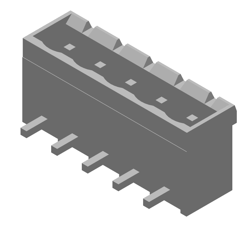 5 Pos 5.08mm RA Header Terminal Block, 15A, 300V, UL