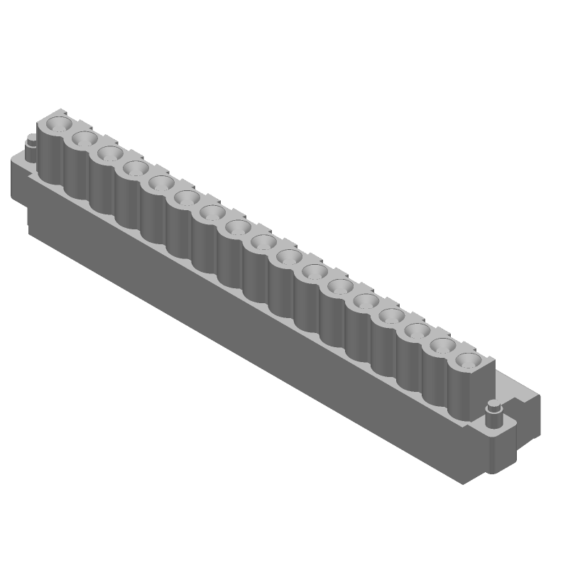 17 Pos 5.08mm RA Terminal Block, 15A, 300V, Screw, Green