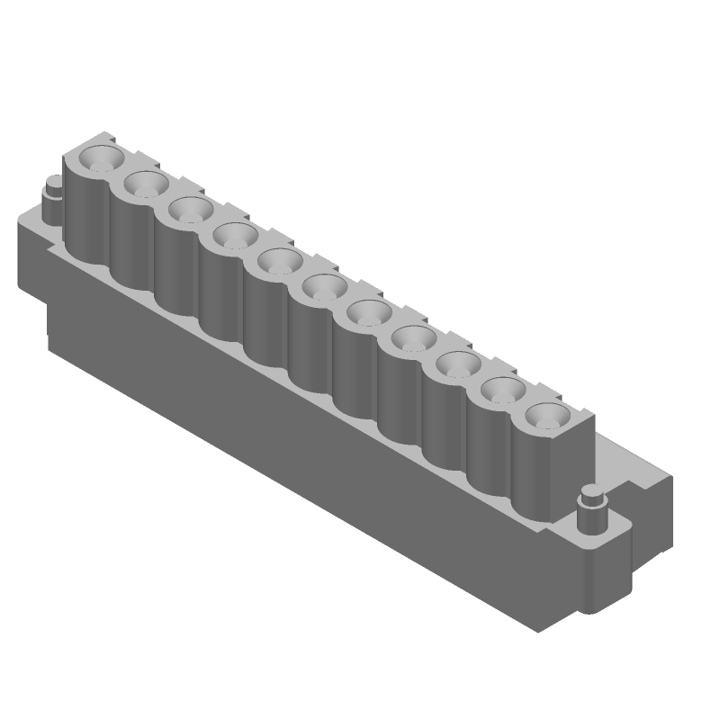 11 Pos 5.08mm RA Terminal Block, 15A, 300V, Screw, Panel Mount