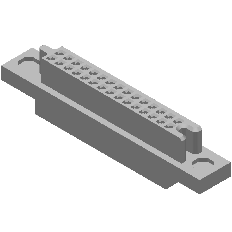 30 Pos 2.54mm Crimp Wire Housing, Straight, Cable Mount, Blue
