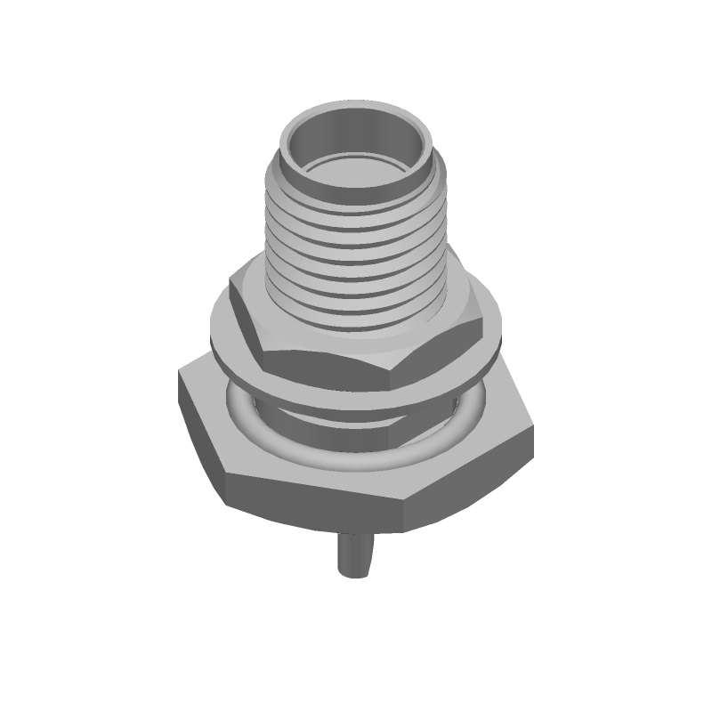 SMA RF Connector, Male, 18GHz, 50 Ohm, Solder, Panel Mount