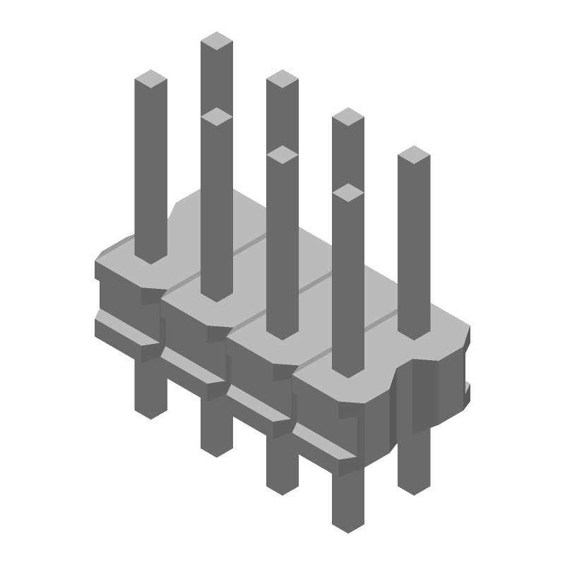 Conn Unshrouded Header HDR 8 POS 2.54mm Solder ST Thru-Hole Box