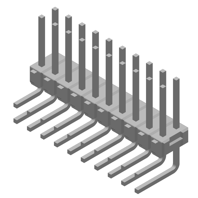 Conn Unshrouded Header HDR 20 POS 2.54mm Solder RA Thru-Hole Box