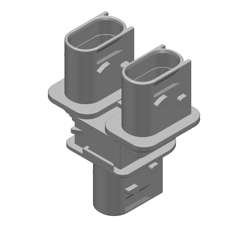Conn Housing RCP 3/3/3 POS 4mm Crimp ST Cable Mount Black