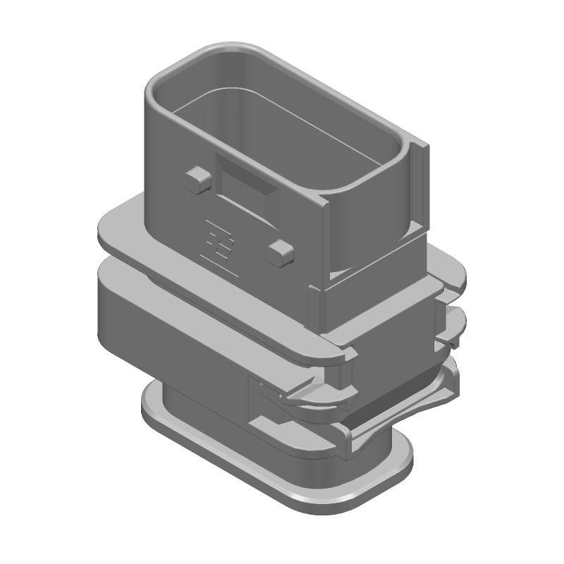 Conn Housing PL 12 POS 4mm Crimp ST Cable Mount Gray Carton Automotive