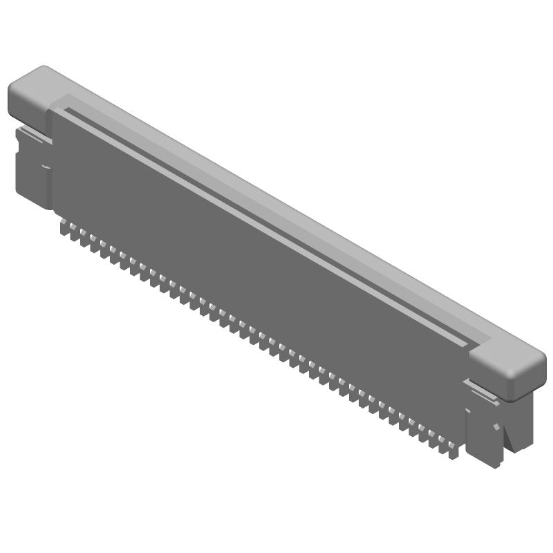 40 Pos FPC Connector, 0.5mm Pitch, 2.05mm H, SMT, Right Angle
