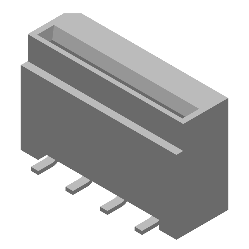 7P FFC/FPC ZIF Connector, 1A, 125V, Vertical SMT