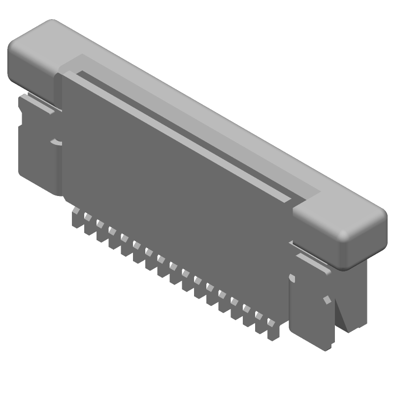 17 Pos FPC Connector, 0.5mm Pitch, RA SMD, 250V