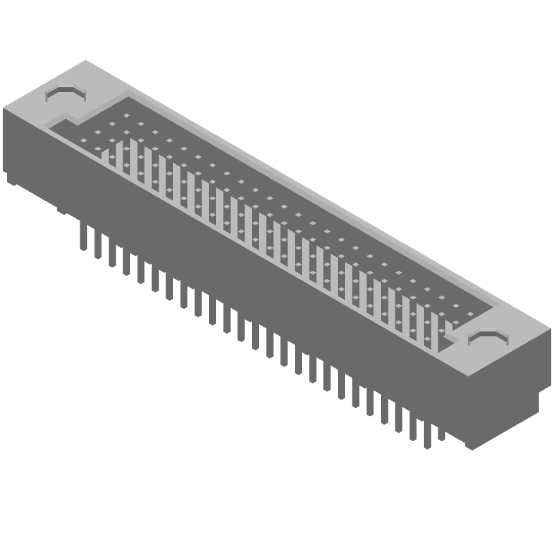 100 Pos 2.54mm Backplane Conn, Straight, Thru-Hole, Gold/Tin