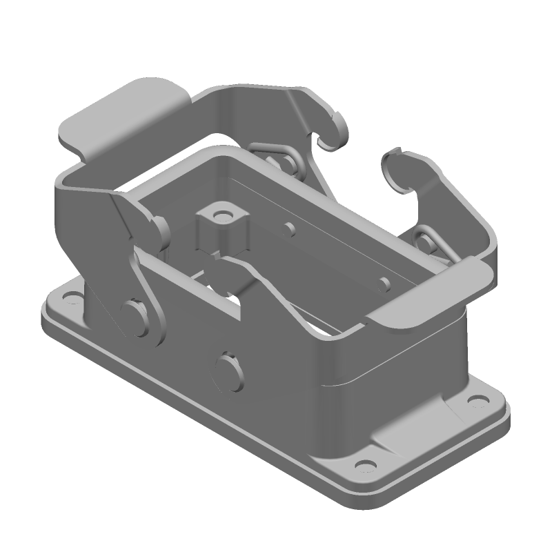 Hood 180° Powder Gray Die Cast Aluminum Box