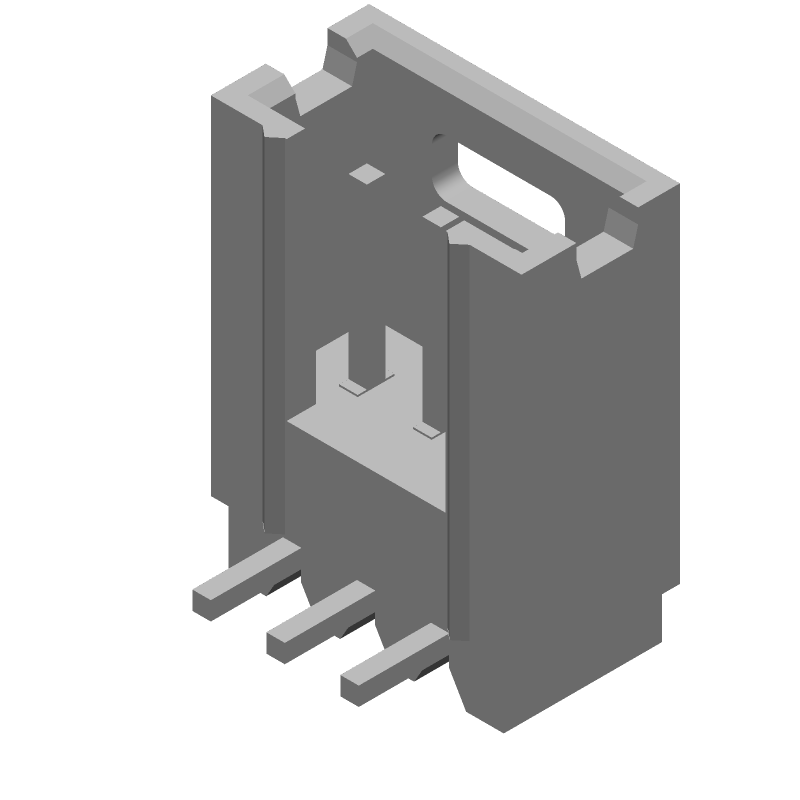 3 Pos Male Header, 2.54mm Pitch, Right Angle, Through Hole, 3A, Gold Contacts