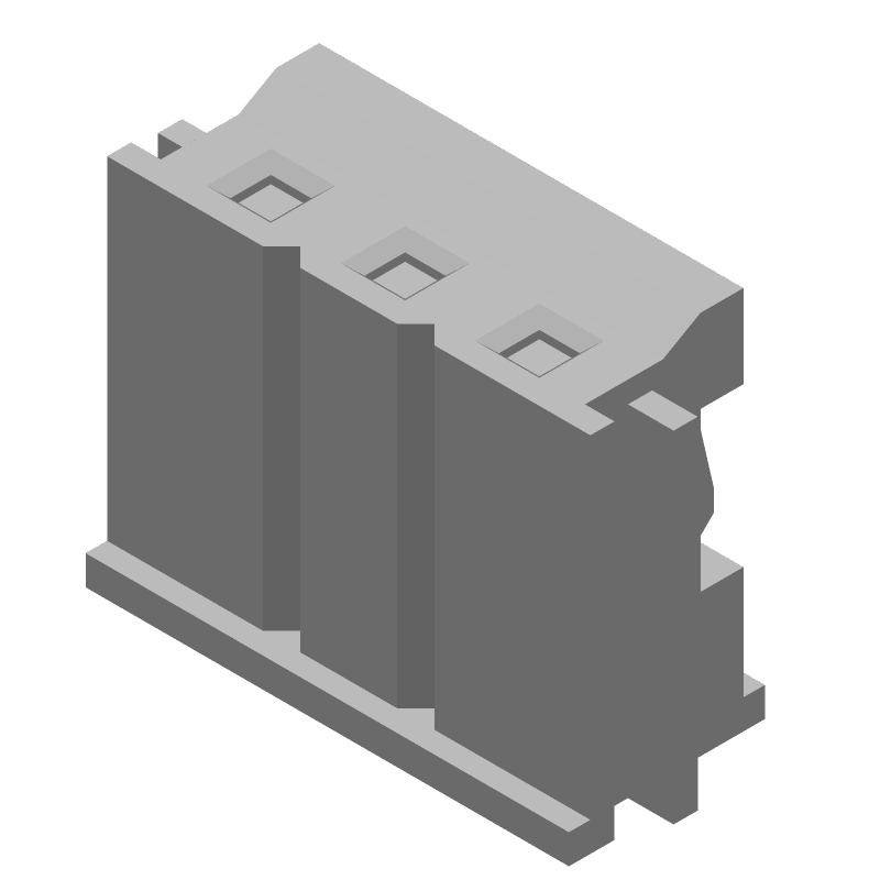 3 Pos 2.5mm Crimp Wire Housing, Female Socket, 3A, UL94 V-0