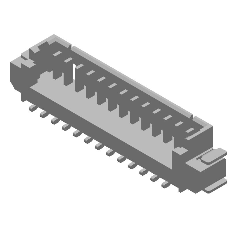 13 Pos 1.25mm Pitch SMD Header, 3A, 125V, Male Pin