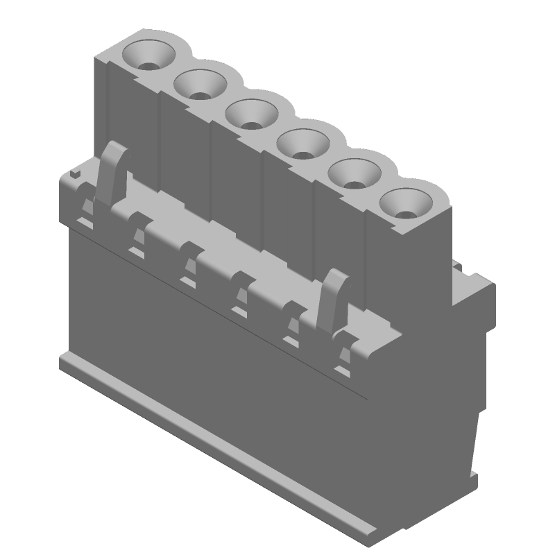 6 Pos 5mm Screw Terminal Block, 15A, 300V, Wire-to-Board